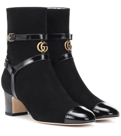 gucci embellished suede ankle boots